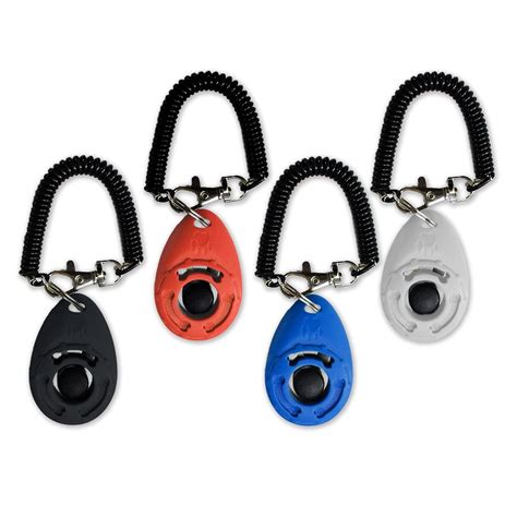 SunGrow Dog Clickers with Black Wrist Bands, 2.4x1.8 Inches, Colorful ...