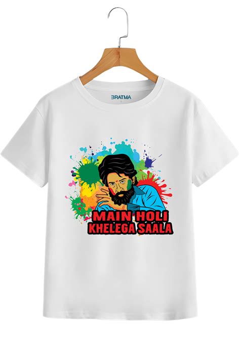 Pushparaj Bengali Unisex Holi Colourful Paint Splash Design Polyester