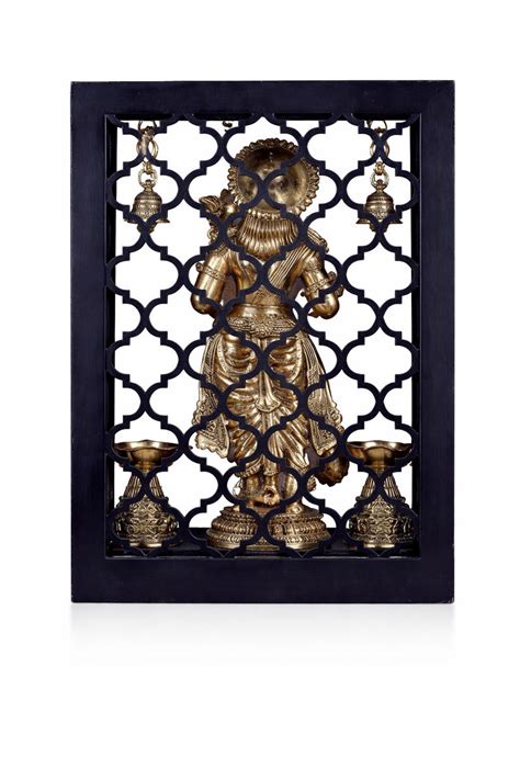 Superfine Brass Lord Rama Idol with Dual Diyas & Hanging Bells (Height ...