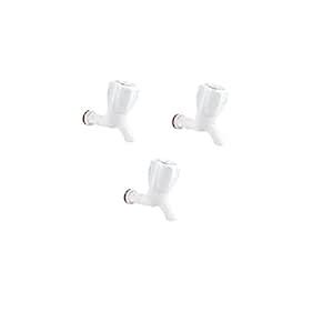 Droptech White PVC Plastic Bib Cock/ Water Taps for Kitchen Bathroom ...