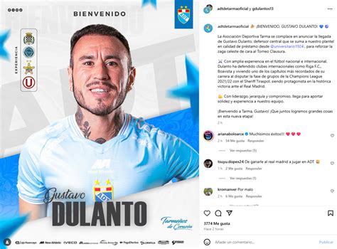 Gustavo Dulanto y su mensaje tras ser prestado de Universitario a ADT ...