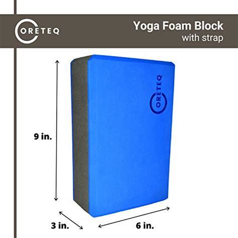 Coreteq High Stability EVA Foam Yoga Block Brick Set of 2 with Yoga ...