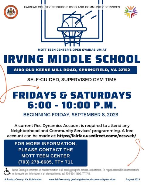 Drop-in Teen Center (Fri & Sat) | Irving Middle School