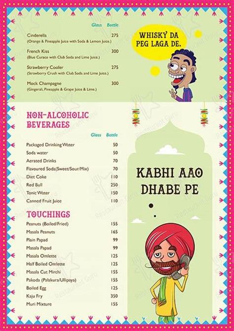Menu at President Dhaba Bar And Kitchen, Hyderabad, 4th floor sreshta aura