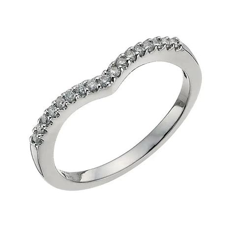 Half Eternity Platinum Ring with a Curve SJ PTO 227