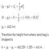 (Ans: 9) A sand bag released from ascending balloon whose velocity is 4 ...