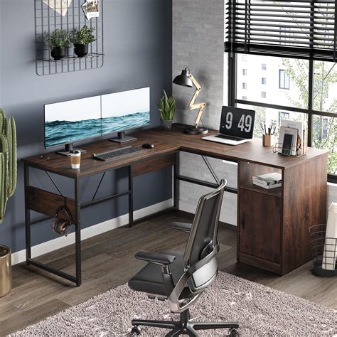 Bestier Spacious Reversible L-Shaped Computer Desk with India | Ubuy