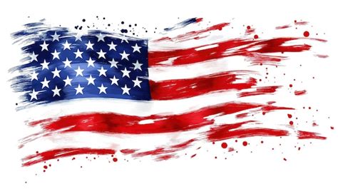 Vibrant graphic design featuring bold colorful stylized American flag ...