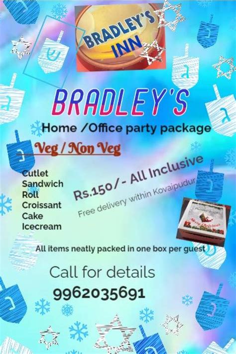 Menu at Bradley's INN, Coimbatore