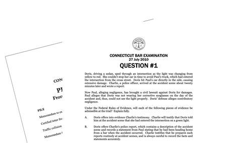Connecticut Bar Examining Committee - Sample Answer Booklets and ...
