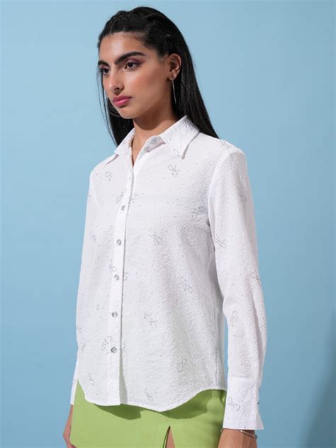 Tokyo Talkies Women Solid Formal White Shirt - Buy Tokyo Talkies Women ...
