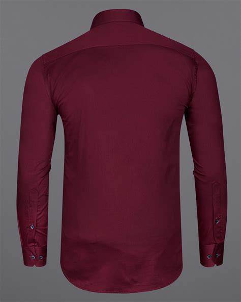 Crater Maroon Formal/Casual Plain-Solid Premium Cotton Shirt For Men ...