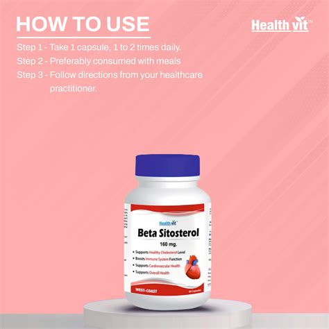 Healthvit Beta-Sitosterol 160mg (From Plant Sterol Complex) For