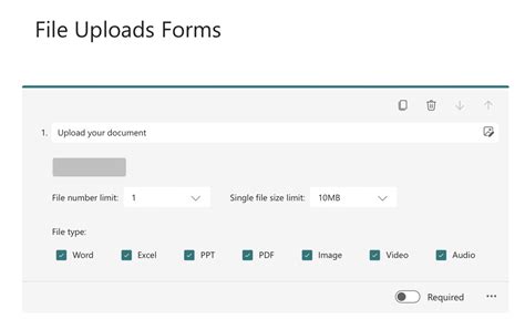 Image result for File Upload in MS Forms