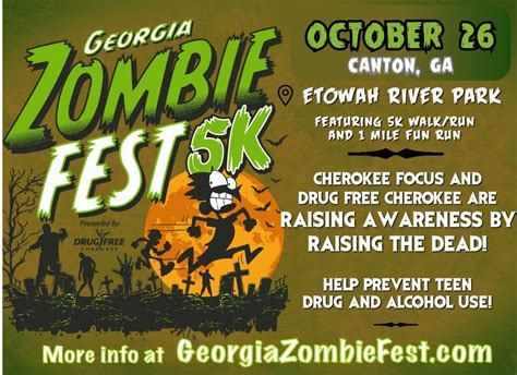 Georgia Zombie Fest 5K and 1 Mile Fun Run, Etowah River Park, Canton ...