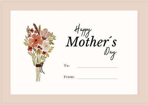 Free custom printable Mothers Day card templates - Worksheets Library