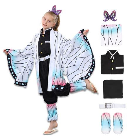 Buy Goodern Anime Kochou Shinobu Cosplay Costume for Kids Anime Shinobu ...