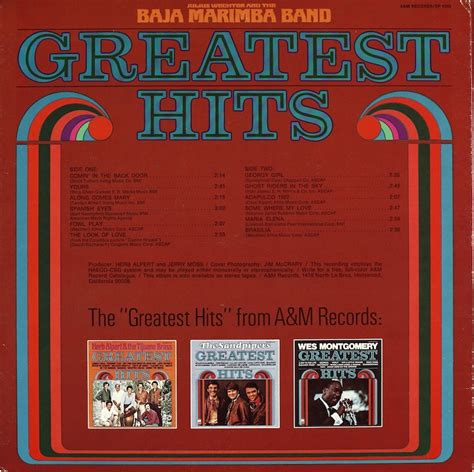 Julius Wechter and The Baja Marimba Band. Greatest Hits – Bertelsmann ...