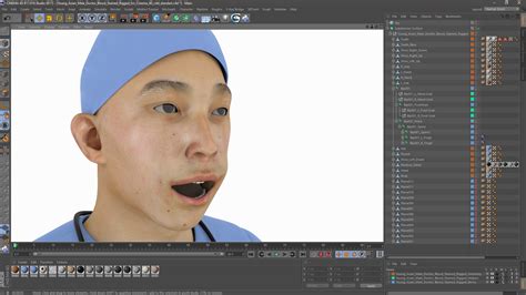 3D Young Asian Male Doctor Blood Stained Rigged for Cinema 4D model ...