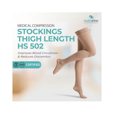 Healthshine Medical Compression Stockings Thigh Length Medium