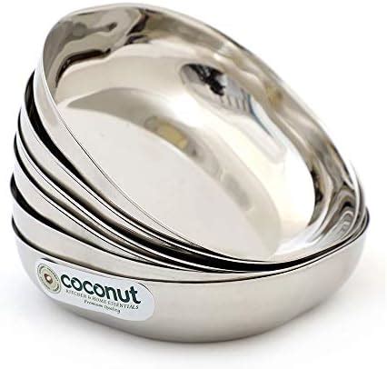 Buy coconut Stainless Steel Citrus Halwa Plate/Serving Plates/Snacks ...