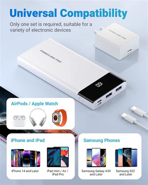 Buy POWERADD PRO Portable Charger 10000mAh PD 20W Fast Charge Power ...