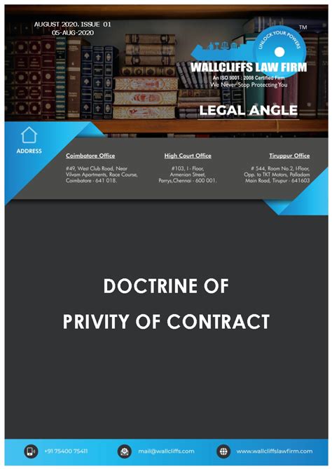 contract declaratory relief - DOCTRINE OF PRIVITY OF CONTRACT AUGUST ...