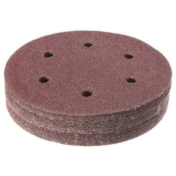 Atoz prime 50pcs 150mm Abrasive Sand Discs Velcro Sanding Paper 6 Holes ...