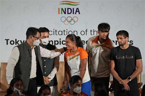 Pictures from grand felicitation ceremony for Indian Olympic medal ...