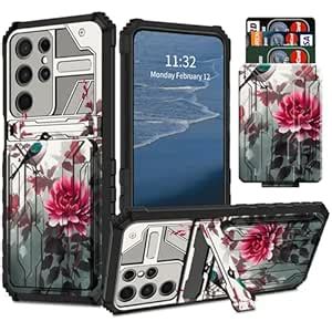 for Samsung Galaxy S21 Ultra Phone Case Wallet with Credit Card Holder ...