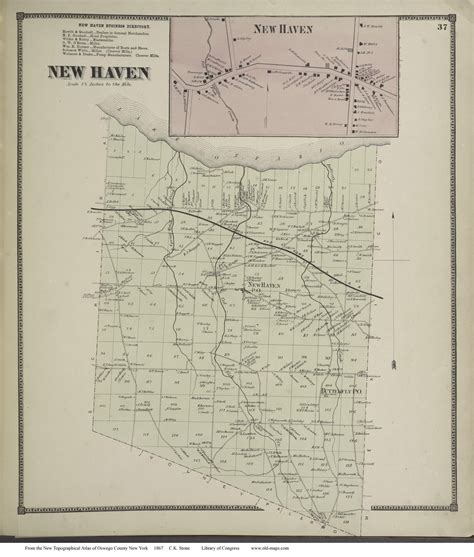 Mexico Village - Mexico, New York 1867 - Old Town Map Reprint - Oswego ...