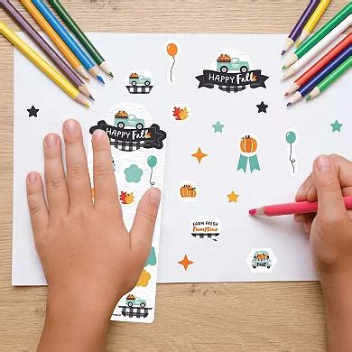 Big Dot Of Happiness Happy Fall Truck - Party Favor Kids Stickers - 16 ...