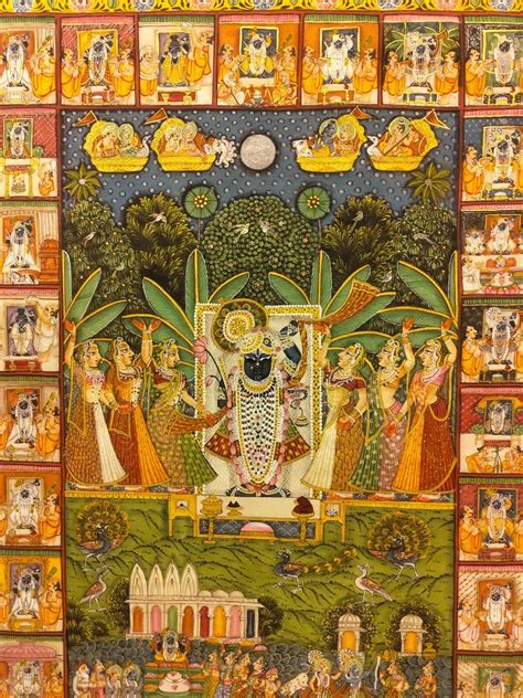 5x3 feet Authentic Jaipur Painting Shreenath ji Vibhin Roop | SHOBITAM ...
