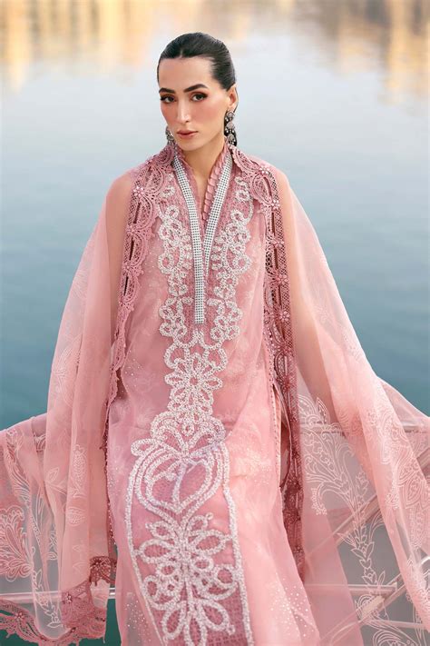 3 Piece Unstitched Embroidered Organza Suit [D-2604-B] – Nour