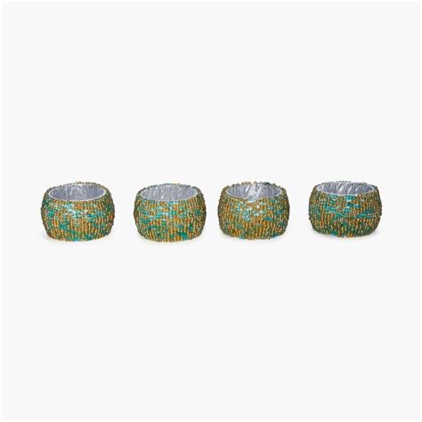 Buy Moksha Beaded Napkin Rings - Set of 4 from Home Centre at just INR ...