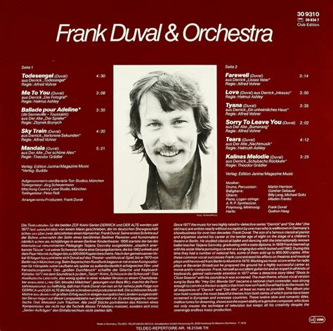Frank Duval & Orchestra. Die schönsten Melodien aus Derrick & Der Alte ...