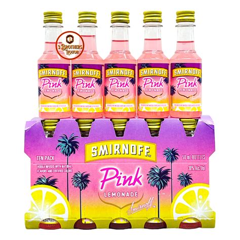 Smirnoff Pink Lemonade Flavoured Vodka Mini Shots (10 Of 50ML ...