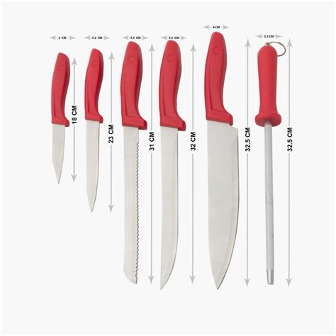 Buy Magnus Stainless Steel Chef Knives- Set of 8 Pcs. from Home Centre ...