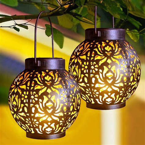 2 Pack Solar Lanterns Outdoor Waterproof, Solar India | Ubuy
