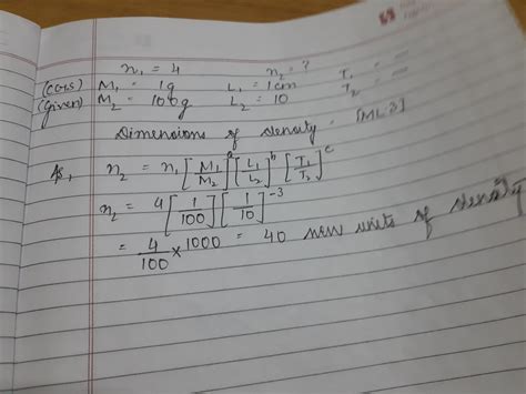 10. The density of a material in CGS system of unitsis 4 g/cm. In a ...