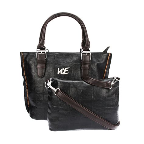 Buy ViE 2 in 1 Women's Shoulder & Sling Bag Combo Set (Black & Brown ...