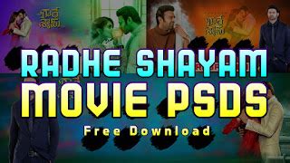 Radhe Shyam Movie Flex desingns PSD Files || Prabhas Movie Telugu PSD ...