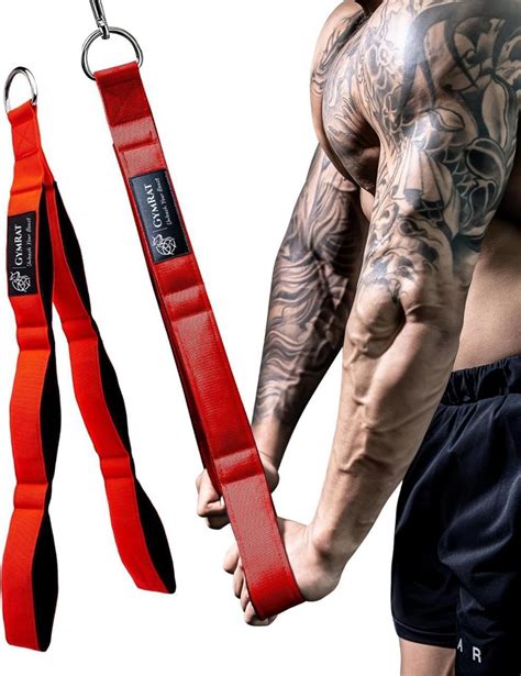GYMRAT Nylon Premium Tricep Rope Cable Attachment Handles, Greater ...