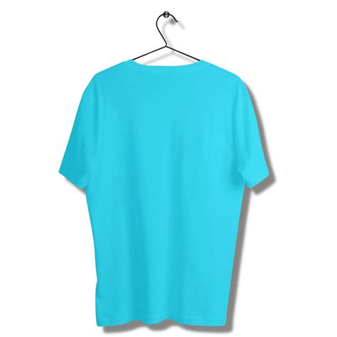 Sky Blue Half sleeves round neck unisex t-shirt Color Sky Blue ...