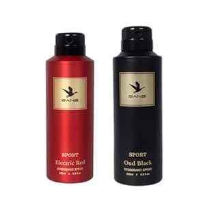 Buy Gans Sport Electric Red Deodorant Spray 200ML and Gans Sport Oud ...