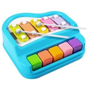 Buy Earendel Kids 2-in-1 Piano Xylophone | Multicolor 5-Key Musical Toy ...