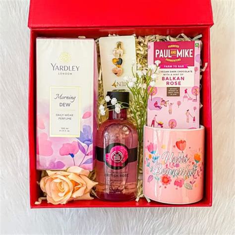 Angroos lovely anniversary gift for wife with Yardley London mist, hair ...
