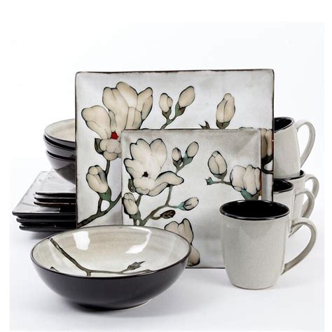Gibson Elite 16-Piece Off-white Stoneware Dinnerware in the Dinnerware ...