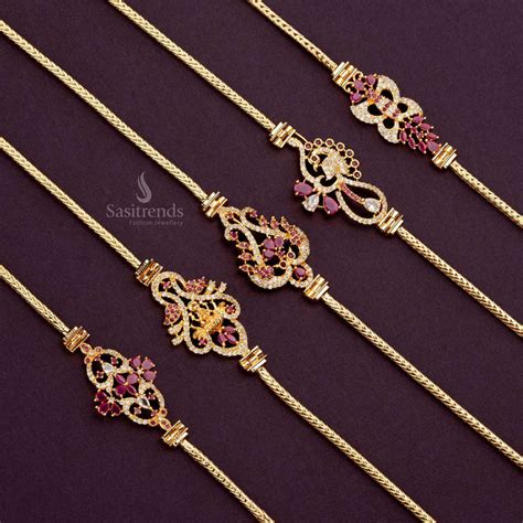One Gram Micro Gold Plated Guaranteed Mugappu Chains – Sasitrends