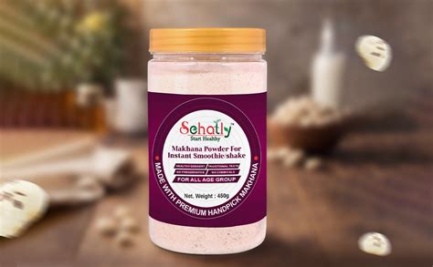 Sehatly Makhana Powder for Instant Smoothie, Kheer, Laddoo, Paratha ...